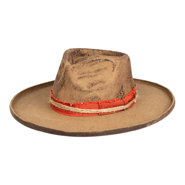 Distressed Wool Fedora-Urban Style