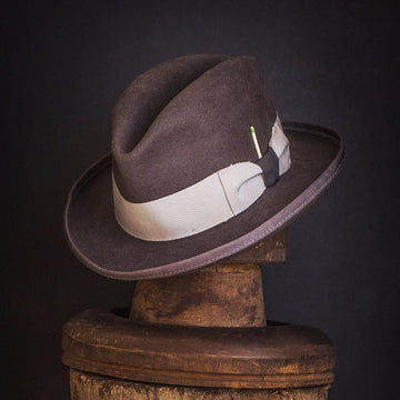 Raven Felt Fedora In Grey