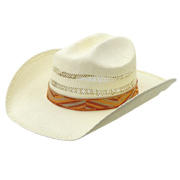 Minimalist Straw Hat – Light Base, Sunny Accent