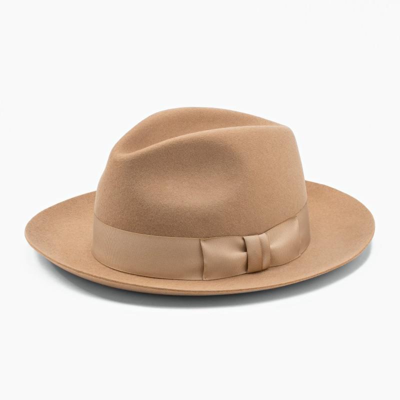 Trendy Classic Felt Fedora in Camel