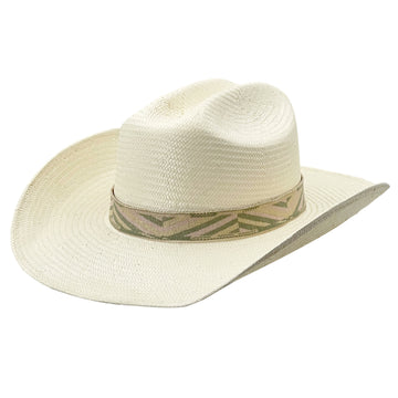 Summer Straw Hat – Soft Curve, Minimal Fabric Band