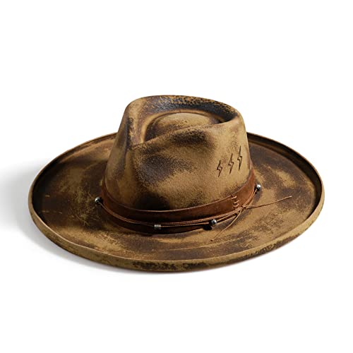 Vintage Charm Distressed Fedora