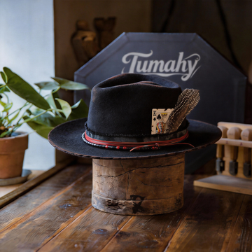 Premium Felt Fedora Hat with Burned Detailing