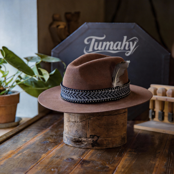 Classic Brown Minimalist Felt Fedora Hat