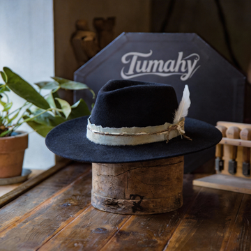 Premium Classic Black Felt Fedora Hat
