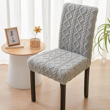 1PC Thick Jacquard Chair Cover Stretch Dining Chairs Seat Slipcovers Spandex Adjustable Chairs Covers for Kitchen Wedding Home