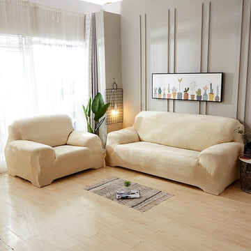 Ivory Plush Delight Haven Sofa Cover